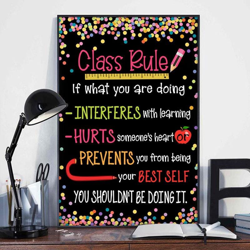 Class Rule If What You Are Doing, Teacher Posters, Canvas
