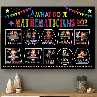What Do Mathematicians Do Math Teacher Posters, Canvas