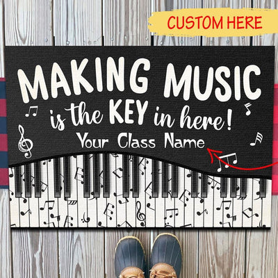 Making Music Is The Key In Here Personalized Teacher Posters, Canvas