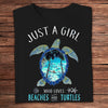 Just A Girl Who Loves Beaches And Turtles Shirts