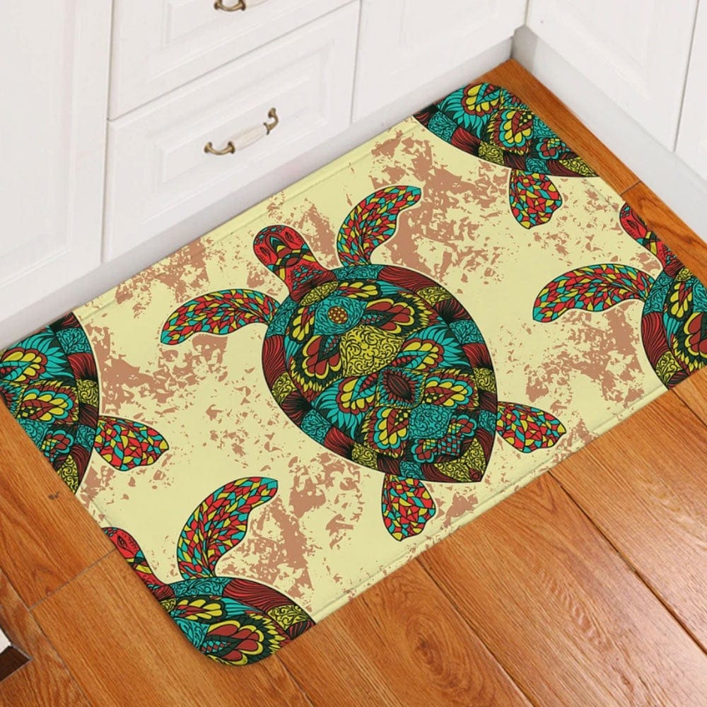 Welcome Colorful Turtle Doormat