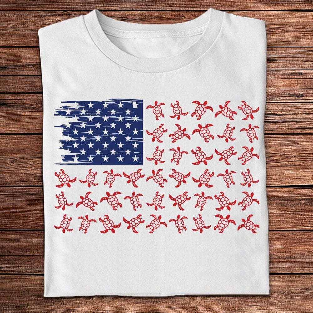 American Flag Turtle Shirts