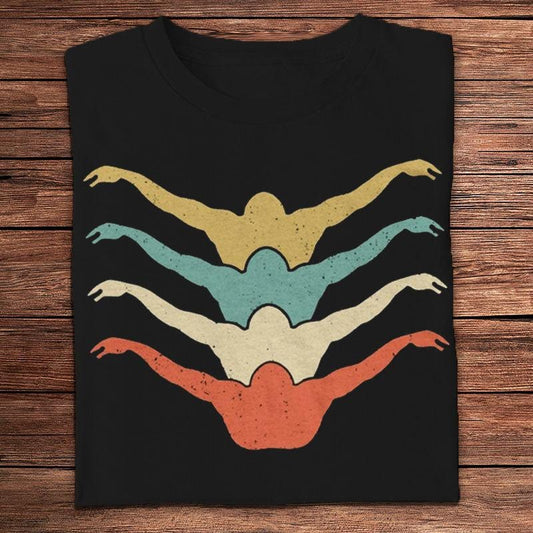 Camisetas vintage del equipo de natación