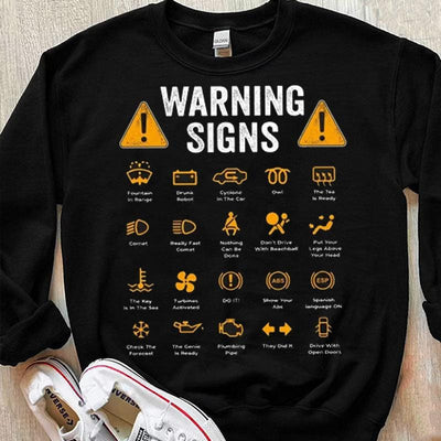 Warning Signs Mechanic Shirts