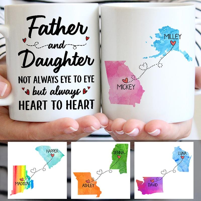 Personalized Father & Daughter Long Distance Father's Day Mug