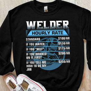 Welder Hourly Rate Shirts