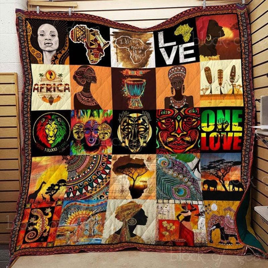 Manta, vellón y sherpa afroamericana One Love