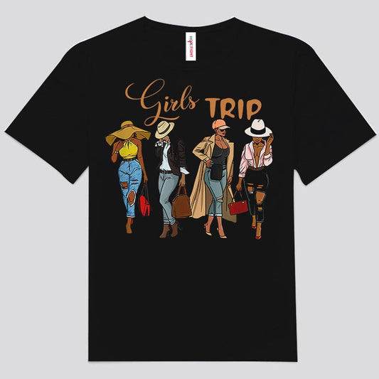 Camisetas afroamericanas para viajes de chicas