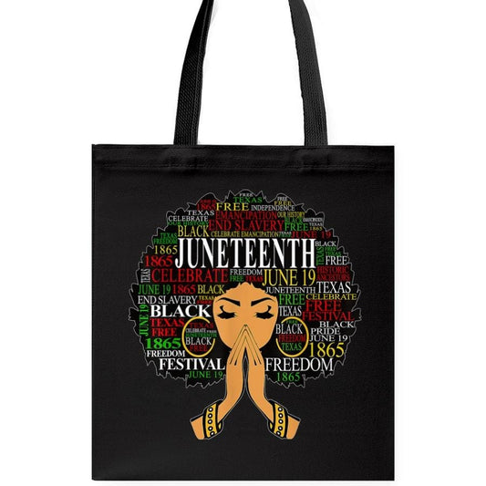Bolsa de tela afroamericana, festival Juneteenth Freedom, bolsas de lona de mujer afroamericana