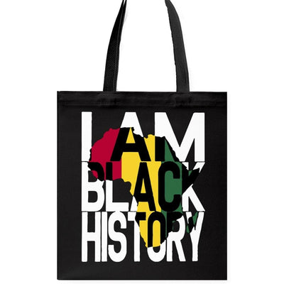 African American Tote Bag, I Am Black History Canvas Bags