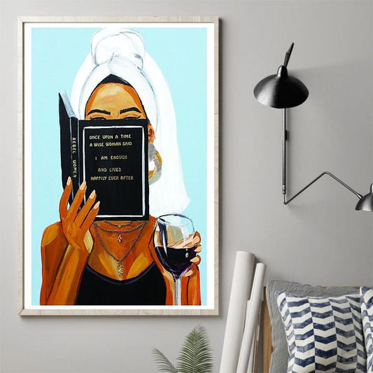 Póster afroamericano que vivió feliz para siempre, lienzo, impresión artística de pared de mujeres negras famosas