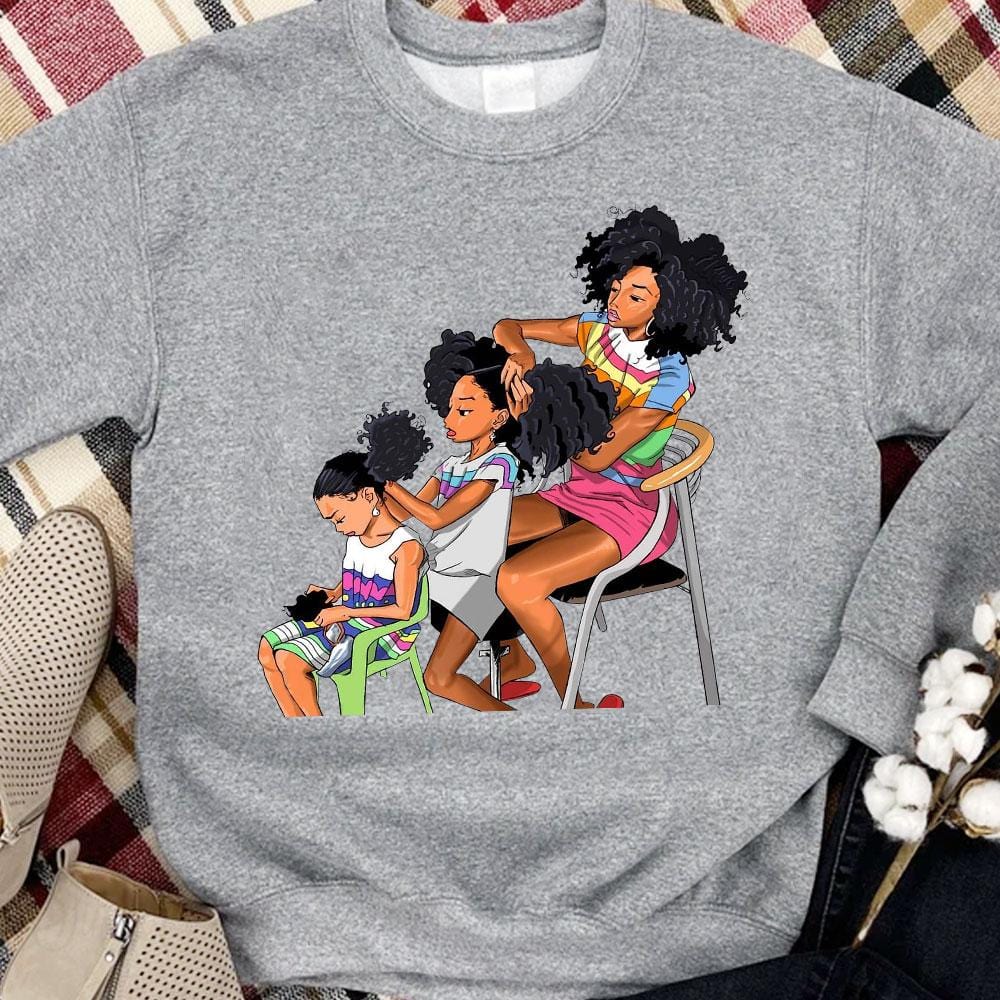 Sudadera con capucha y camiseta afroamericanas con la divertida reunión familiar Power Pride Culture