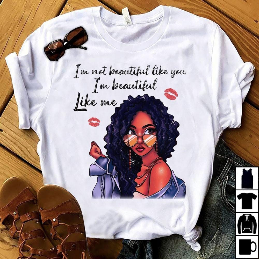 Camiseta afroamericana, soy hermosa como yo, orgullo de las mujeres negras, cultura