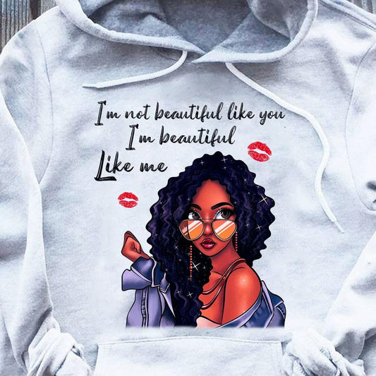Soy hermosa como yo, orgullo de las mujeres negras, sudadera con capucha afroamericana, camiseta
