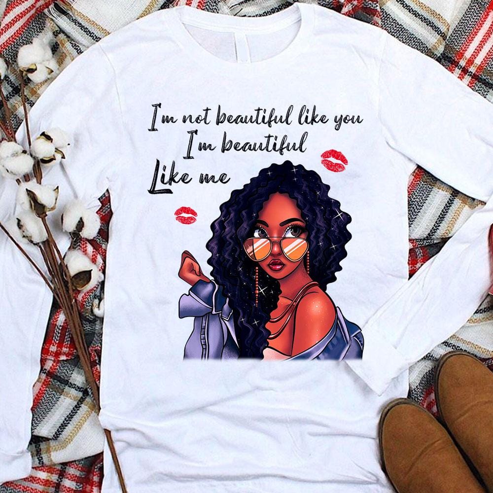 Camiseta afroamericana, soy hermosa como yo, orgullo de las mujeres negras, cultura