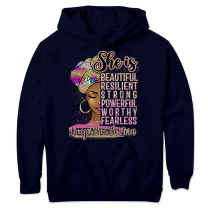 Camisetas afroamericanas, ella es hermosa, resistente y fuerte, mujer afro negra