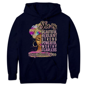 African American Shirts, She Is Beautiful Resilient Strong, Afro Black Woman