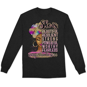 African American Shirts, She Is Beautiful Resilient Strong, Afro Black Woman