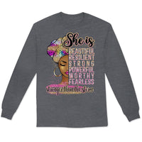 African American Shirts, She Is Beautiful Resilient Strong, Afro Black Woman
