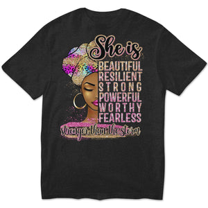 African American Shirts, She Is Beautiful Resilient Strong, Afro Black Woman