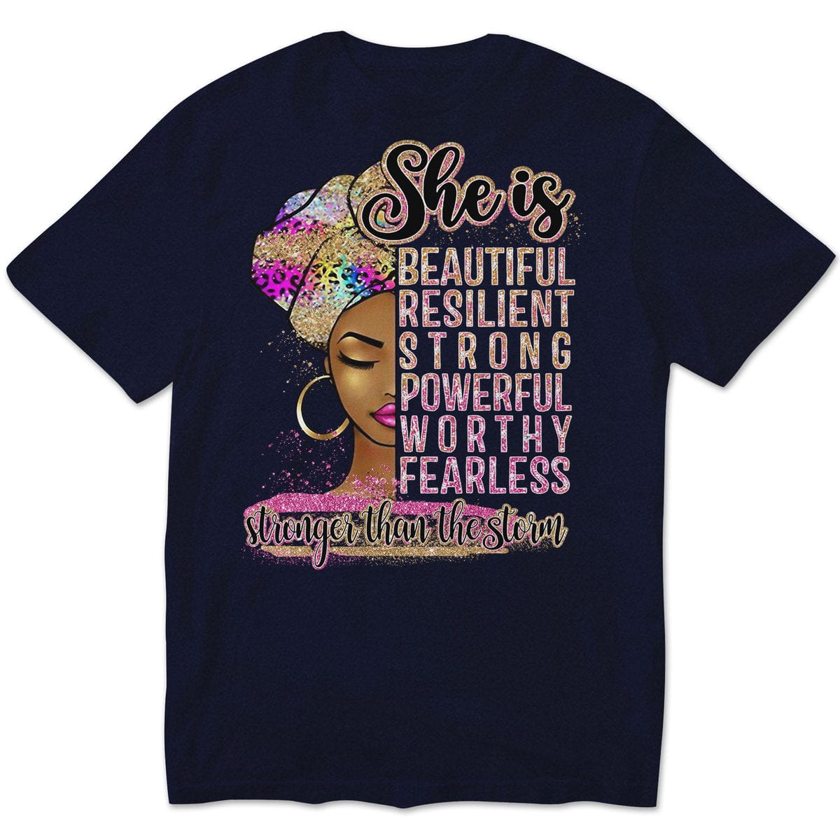 Camisetas afroamericanas, ella es hermosa, resistente y fuerte, mujer afro negra