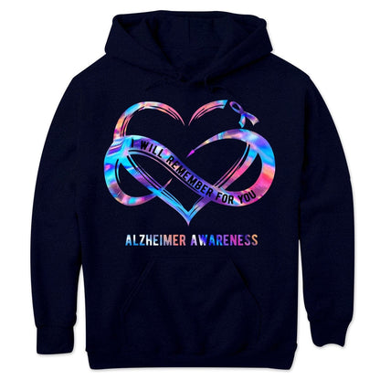 Lo recordaré por ti con corazón infinito, camiseta de concienciación sobre el Alzheimer