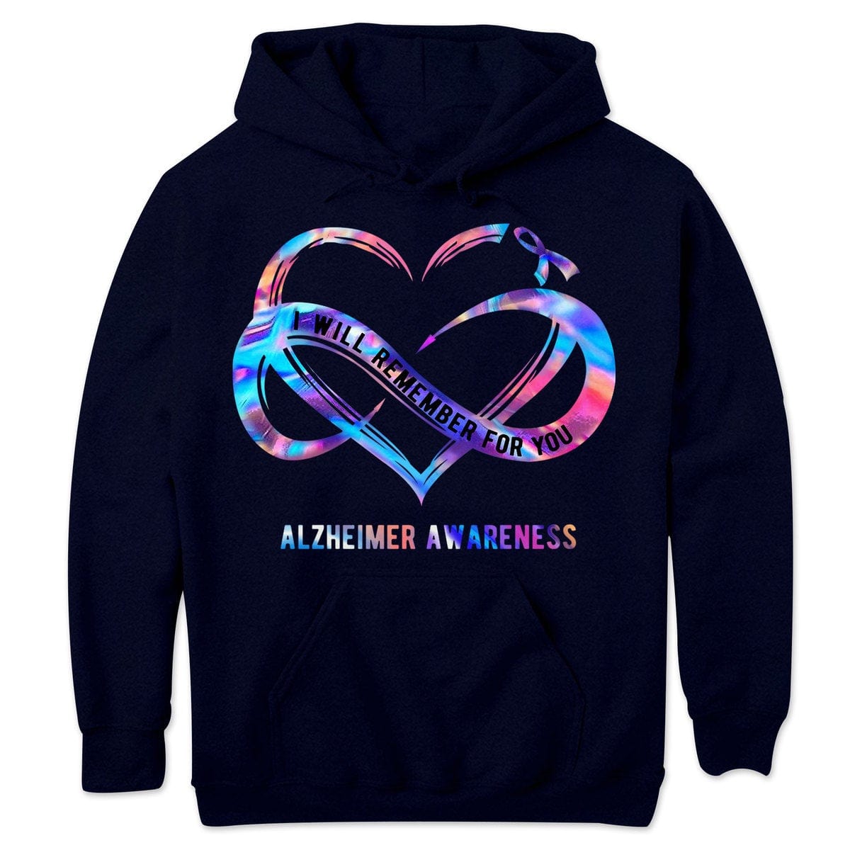 Te recordaré con corazón infinito, sudadera con capucha y camisetas para concienciar sobre el Alzheimer