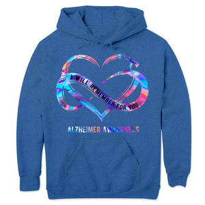 Te recordaré con corazón infinito, sudadera con capucha y camiseta para personas con Alzheimer