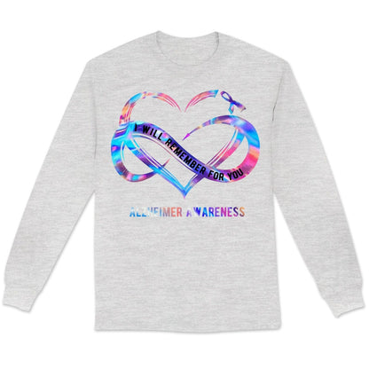 Lo recordaré por ti con corazón infinito, camiseta de concienciación sobre el Alzheimer