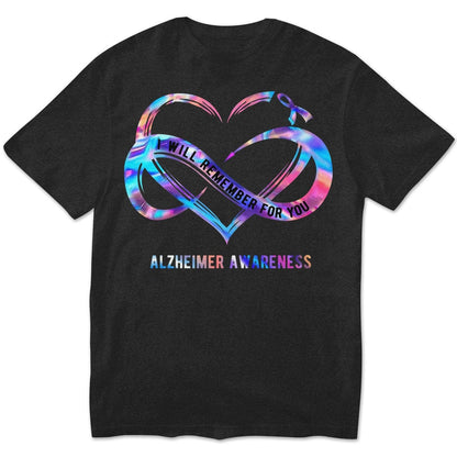 Lo recordaré por ti con corazón infinito, camiseta de concienciación sobre el Alzheimer