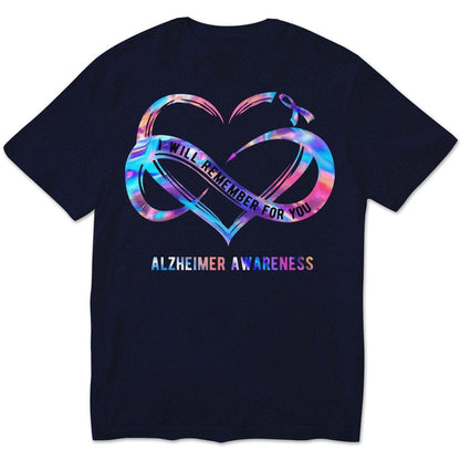 Lo recordaré por ti con corazón infinito, camiseta de concienciación sobre el Alzheimer