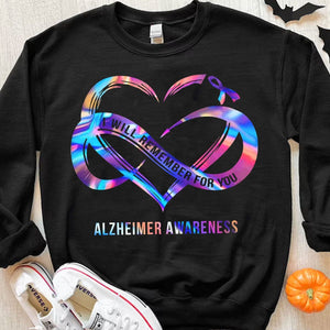 Camisetas con el mensaje "Te recordaré por el Alzheimer"