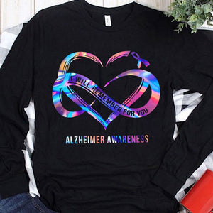 Camisetas con el mensaje "Te recordaré por el Alzheimer"