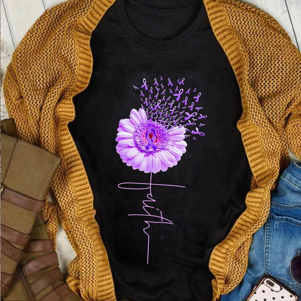 Camiseta con lazo morado y girasol, camiseta de concienciación sobre el Alzheimer, camisetas sobre la demencia