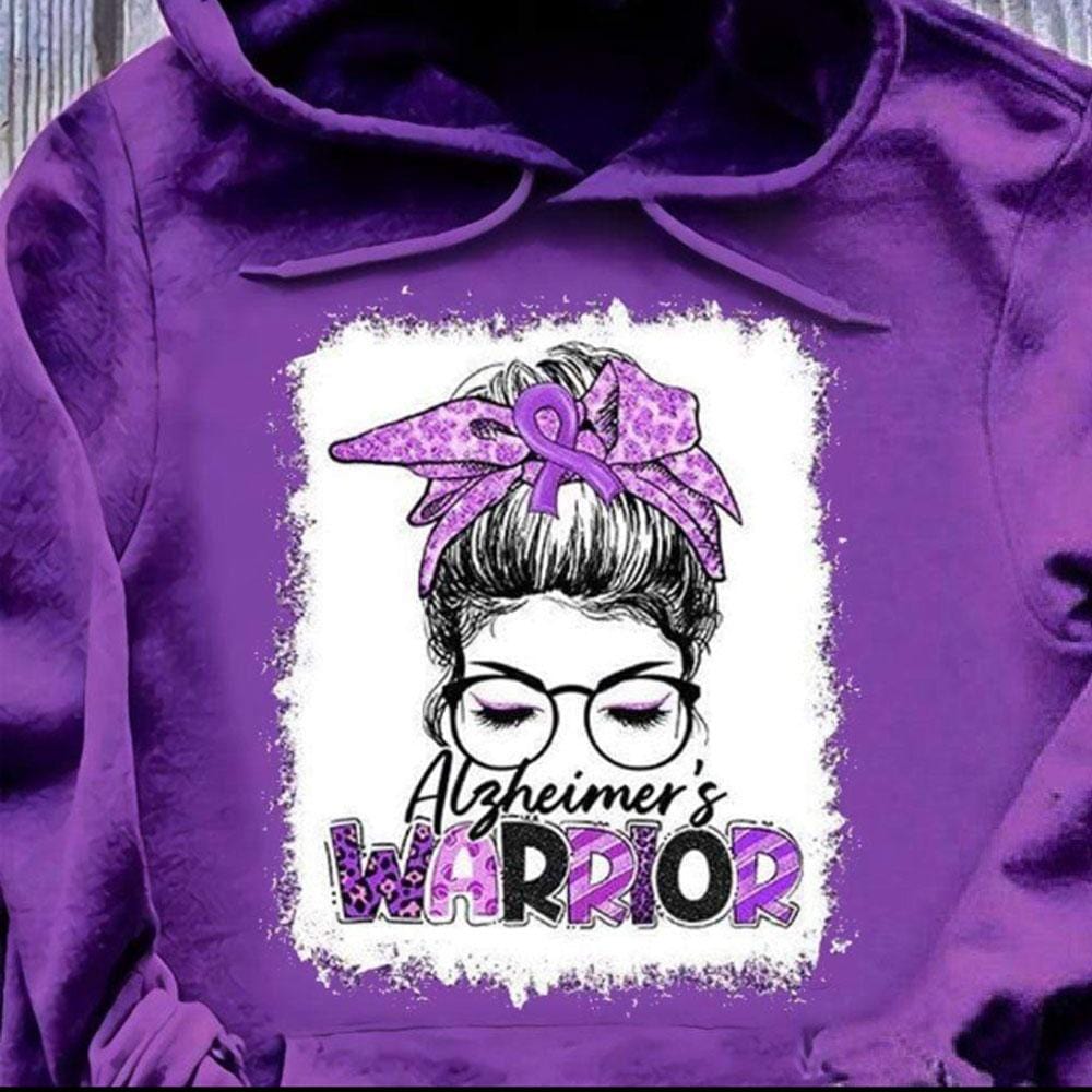 Sudadera con capucha y camiseta de Alzheimer's Warrior, concienciación sobre el Alzheimer