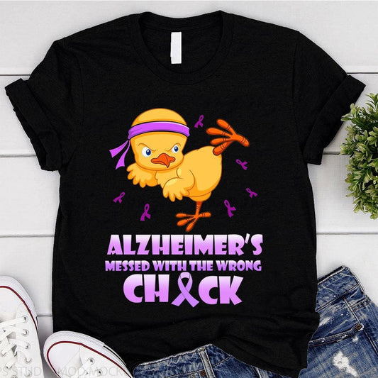 Me metí con la chica equivocada, camiseta de concienciación sobre el Alzheimer