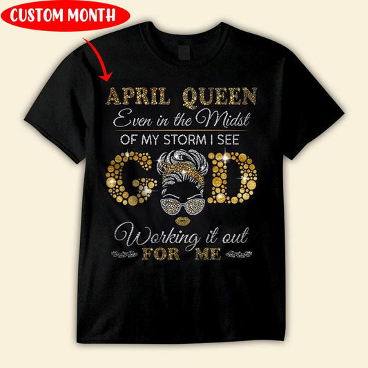 April Queen Personalized Birthday Shirts