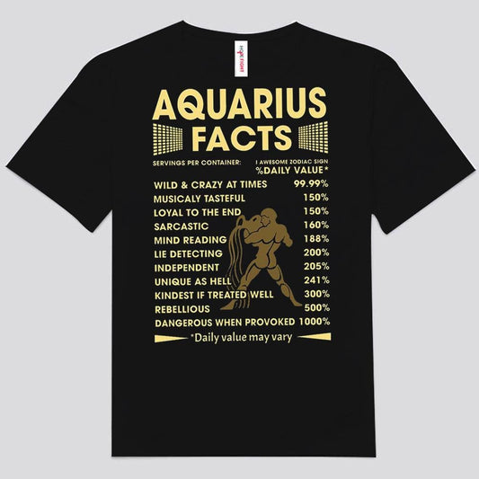 Camisetas con datos sobre Acuario