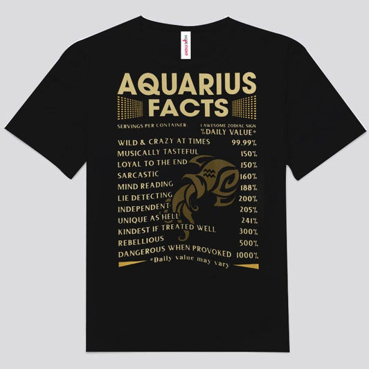 Camisetas con datos sobre Acuario