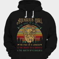 Aquarius Girl The Soul Of Witch The Heart Of Hippie Vintage Shirts