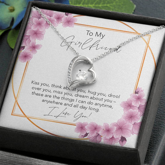 Collar para mi novia: besarte, pensar en ti, abrazarte, babear por ti, extrañarte, soñar contigo