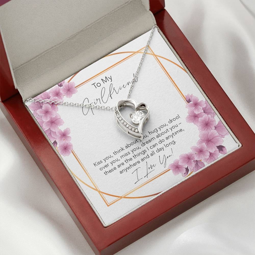 Collar para mi novia: besarte, pensar en ti, abrazarte, babear por ti, extrañarte, soñar contigo