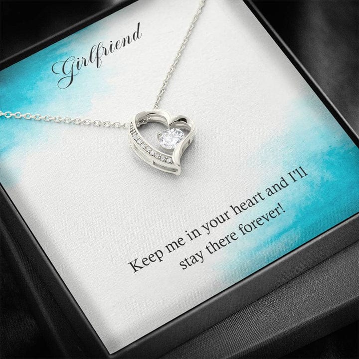 Girlfriend Forever Love Necklace - Keep Me In Your Heart And I'll Stay Here Forever