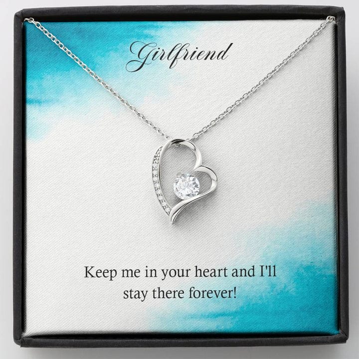 Girlfriend Forever Love Necklace - Keep Me In Your Heart And I'll Stay Here Forever