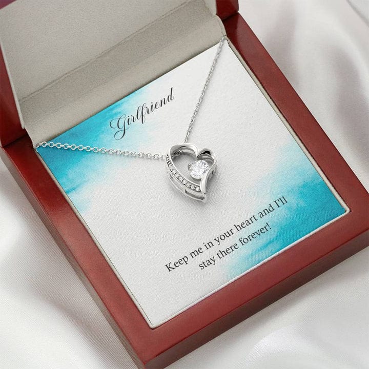 Girlfriend Forever Love Necklace - Keep Me In Your Heart And I'll Stay Here Forever