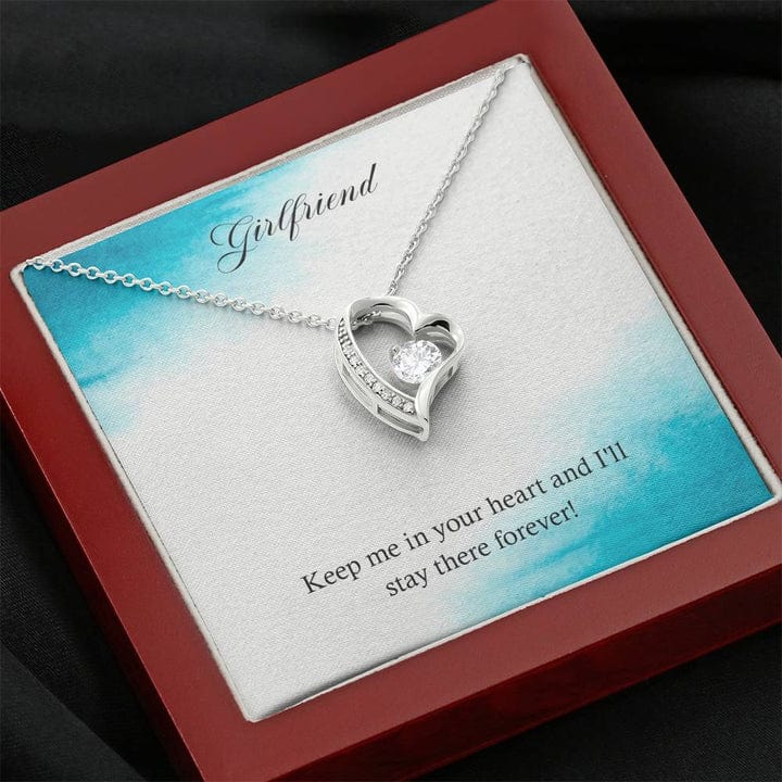 Girlfriend Forever Love Necklace - Keep Me In Your Heart And I'll Stay Here Forever
