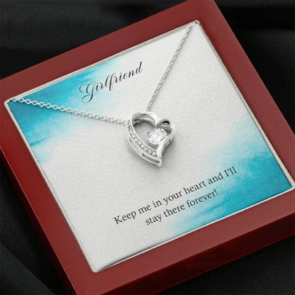 Girlfriend Forever Love Necklace - Keep Me In Your Heart And I'll Stay Here Forever