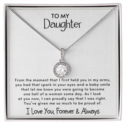 Collar para mi hija, esperanza eterna, joyas para mi hija: me has dado mucho de lo que estar orgullosa, te amo por siempre y para siempre