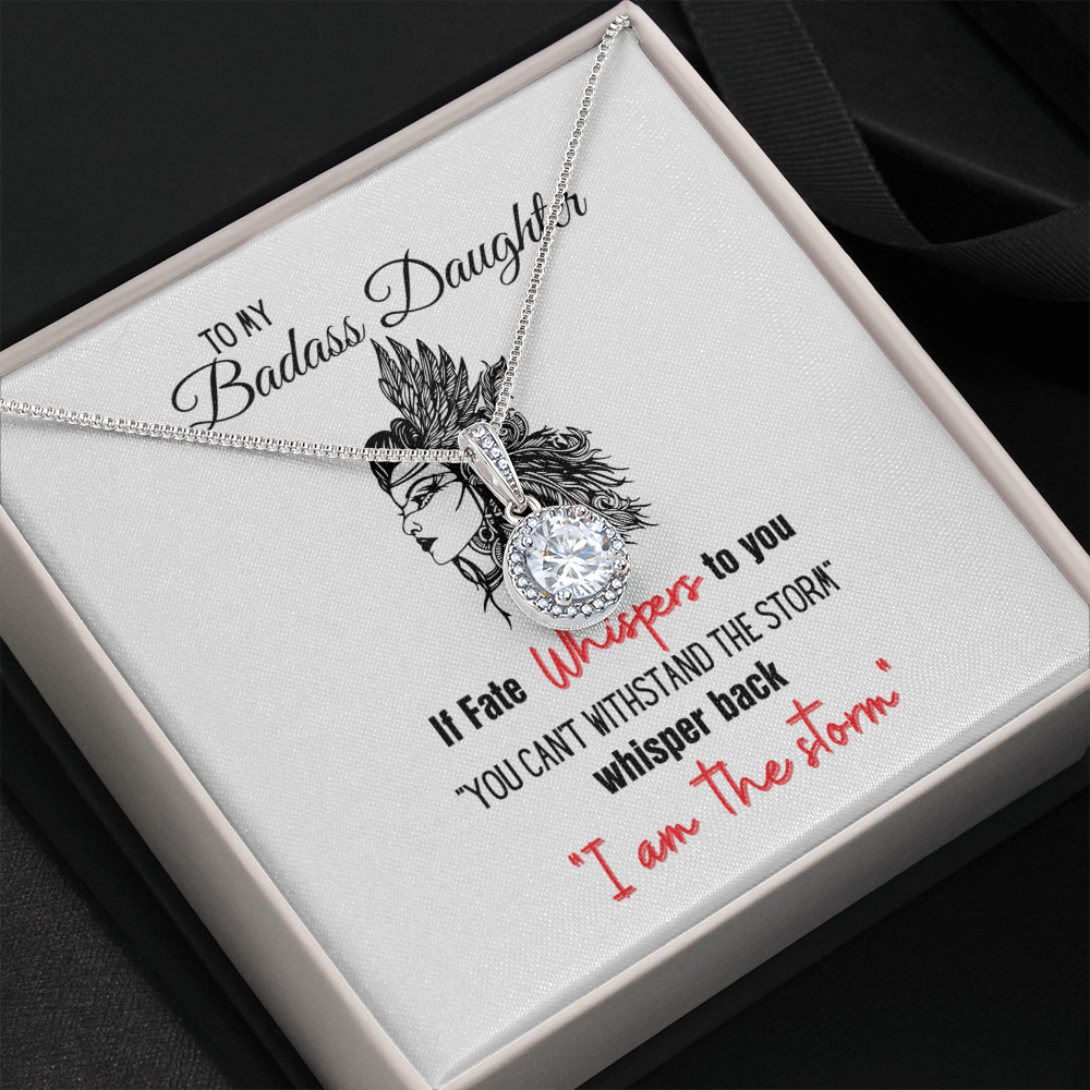 Para mi hija ruda, si el destino te susurra que no puedes soportar la tormenta, collar de esperanza eterna