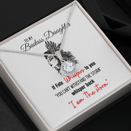 Para mi hija ruda, si el destino te susurra que no puedes soportar la tormenta, collar de esperanza eterna